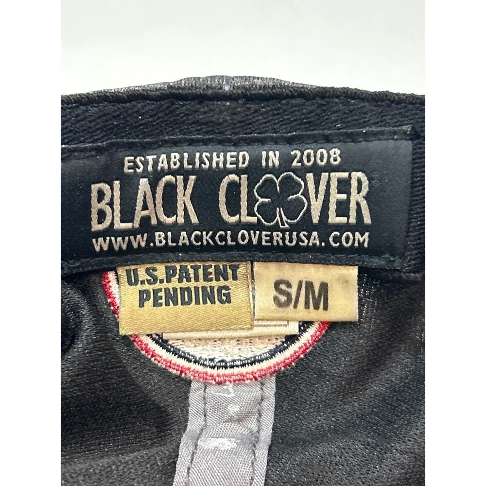 Black Clover USA‎ Heather Gray Fitted Hat Texas Clover S/M Live Lucky